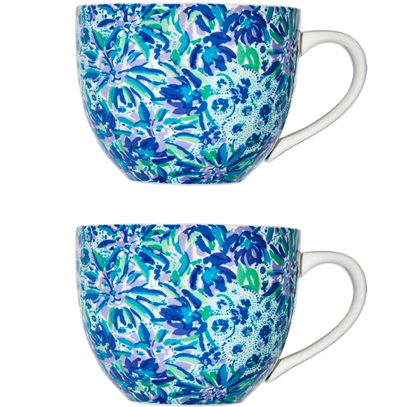 ๐ทHP๐ทNIB Lilly Pulitzer 2 Ceramic Mugs High Maintenance - Picture 5 of 16